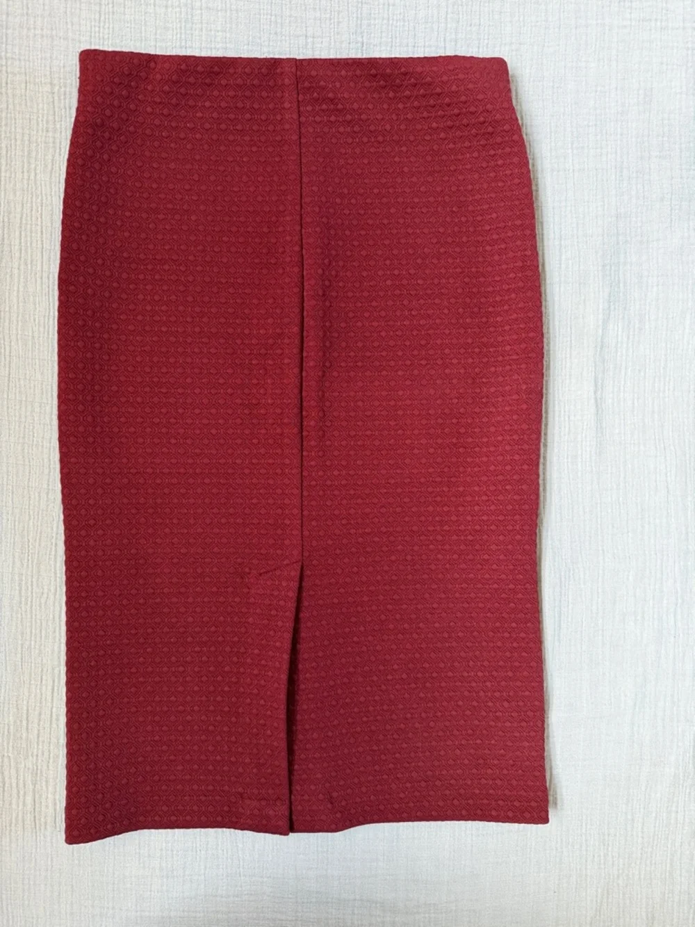 Loft Jacquard Knit Pencil Skirt with slit Size Small